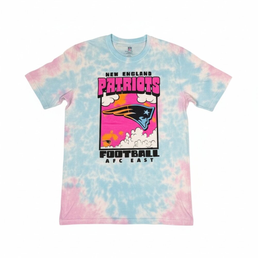 NFL Girls New England Patriots T-Shirt Tie-Dye Short Sleeve XL 18/20 NWT